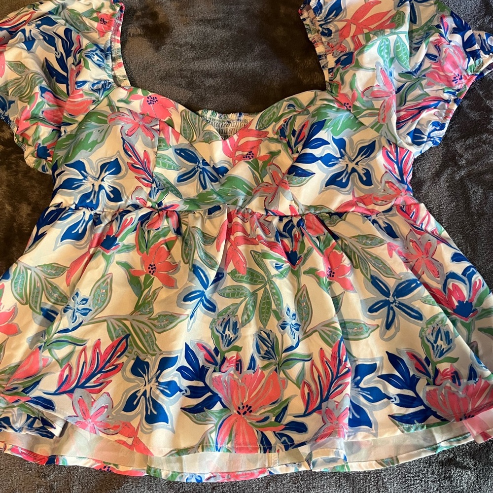 Floral Puff Sleeve Top